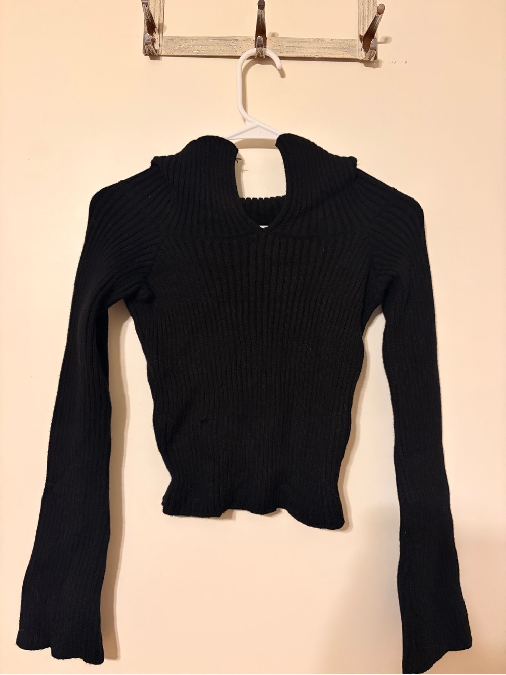 L.A. Hearts Black Ribbed Long Sleeve Top